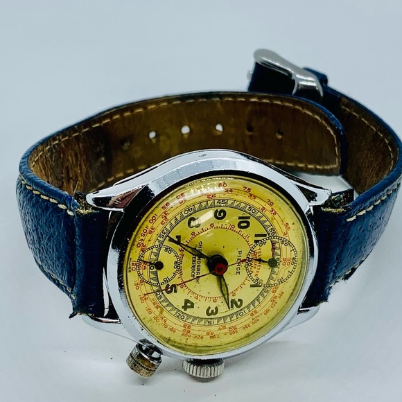 SOLD Vintage Swiss made Pierce Pilots chronograph - Picture 2 of 8